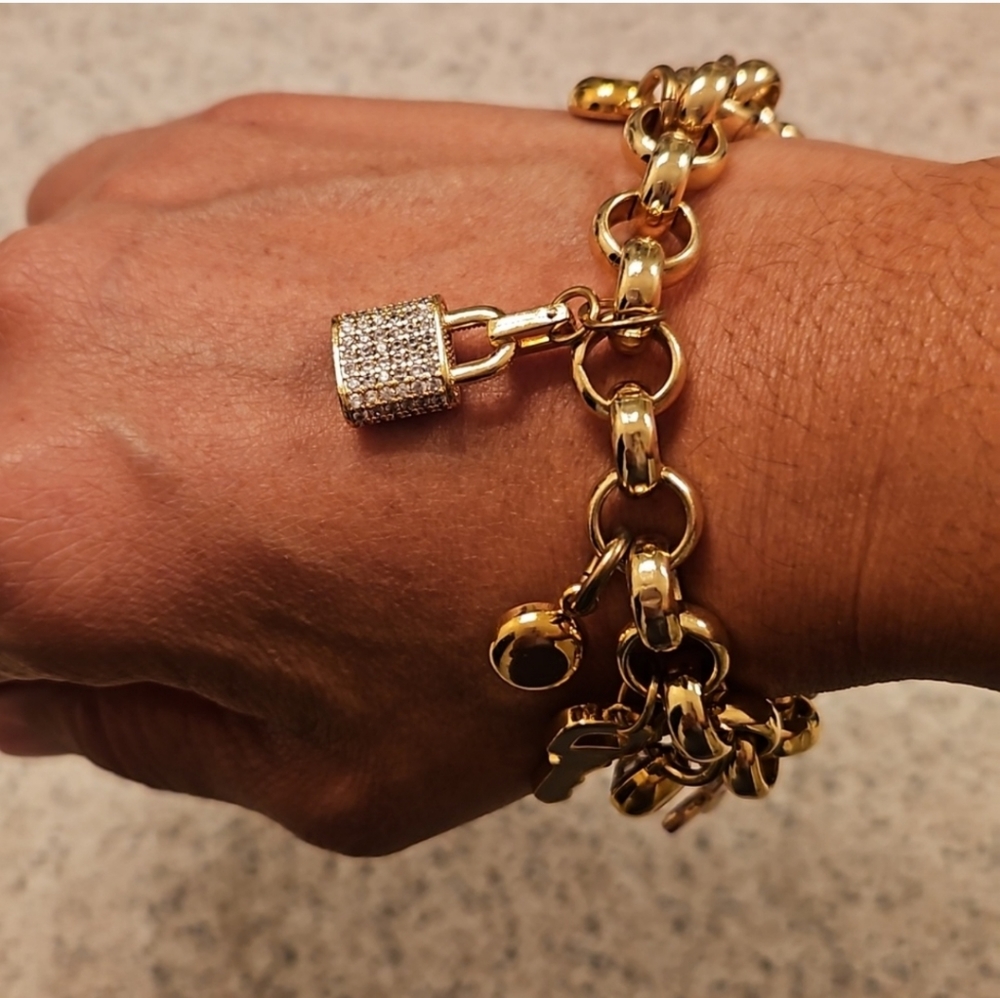 Repurposed LV Charm Bracelet